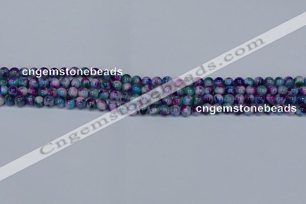 CMJ407 15.5 inches 4mm round rainbow jade beads wholesale