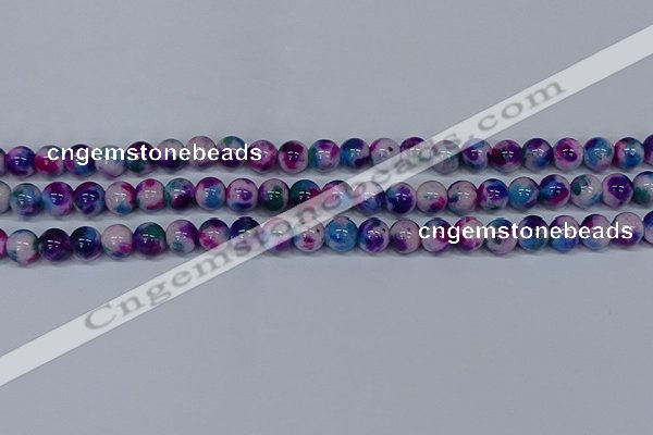 CMJ409 15.5 inches 8mm round rainbow jade beads wholesale