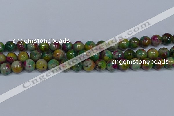 CMJ418 15.5 inches 12mm round rainbow jade beads wholesale