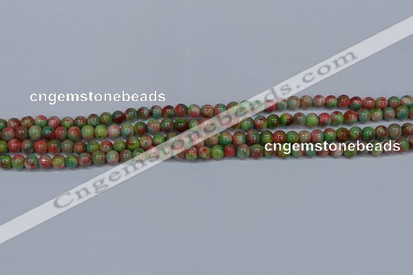 CMJ421 15.5 inches 4mm round rainbow jade beads wholesale