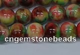 CMJ424 15.5 inches 10mm round rainbow jade beads wholesale