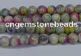 CMJ435 15.5 inches 4mm round rainbow jade beads wholesale