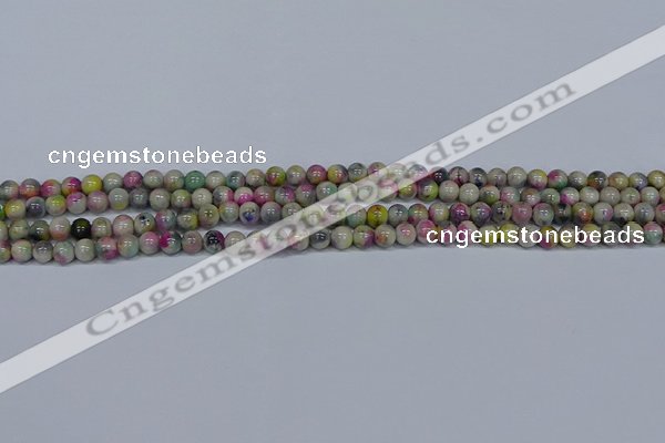 CMJ435 15.5 inches 4mm round rainbow jade beads wholesale