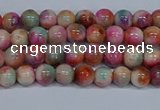 CMJ442 15.5 inches 4mm round rainbow jade beads wholesale