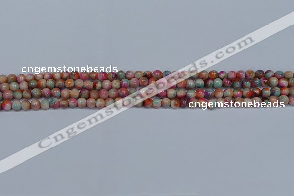 CMJ442 15.5 inches 4mm round rainbow jade beads wholesale