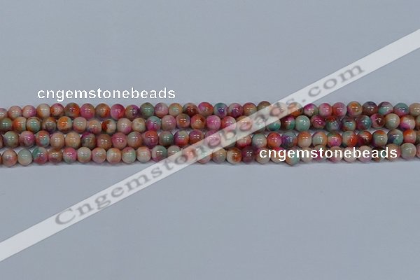 CMJ443 15.5 inches 6mm round rainbow jade beads wholesale