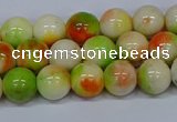 CMJ451 15.5 inches 8mm round rainbow jade beads wholesale