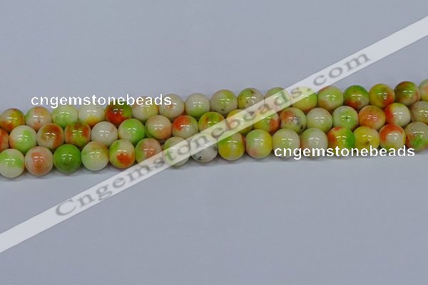 CMJ453 15.5 inches 12mm round rainbow jade beads wholesale