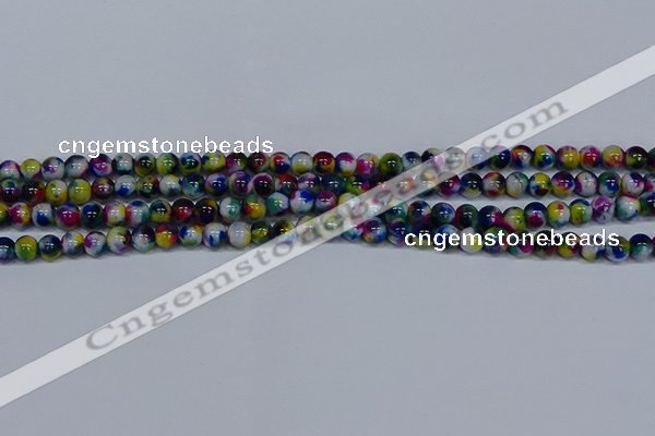 CMJ464 15.5 inches 6mm round rainbow jade beads wholesale