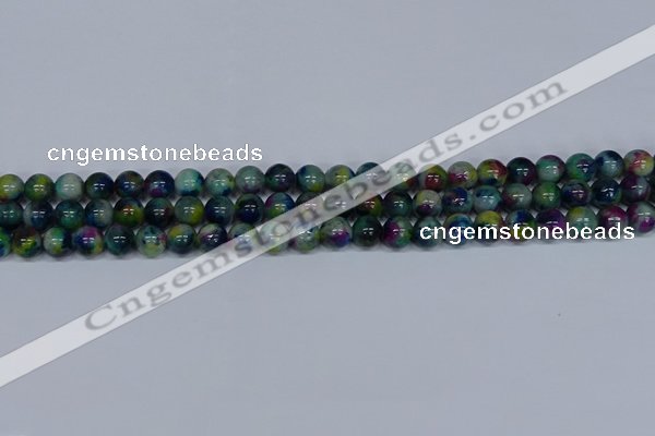 CMJ465 15.5 inches 8mm round rainbow jade beads wholesale