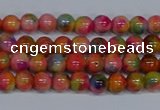 CMJ470 15.5 inches 4mm round rainbow jade beads wholesale