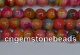 CMJ471 15.5 inches 6mm round rainbow jade beads wholesale