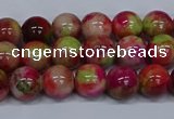 CMJ479 15.5 inches 8mm round rainbow jade beads wholesale