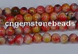 CMJ484 15.5 inches 4mm round rainbow jade beads wholesale