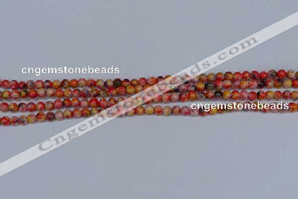 CMJ484 15.5 inches 4mm round rainbow jade beads wholesale