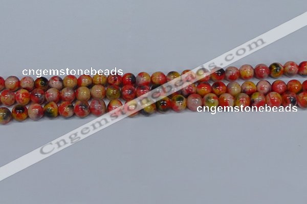 CMJ486 15.5 inches 8mm round rainbow jade beads wholesale