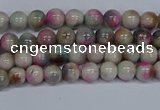 CMJ491 15.5 inches 4mm round rainbow jade beads wholesale