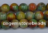 CMJ501 15.5 inches 10mm round rainbow jade beads wholesale