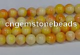 CMJ505 15.5 inches 4mm round rainbow jade beads wholesale