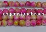 CMJ512 15.5 inches 4mm round rainbow jade beads wholesale