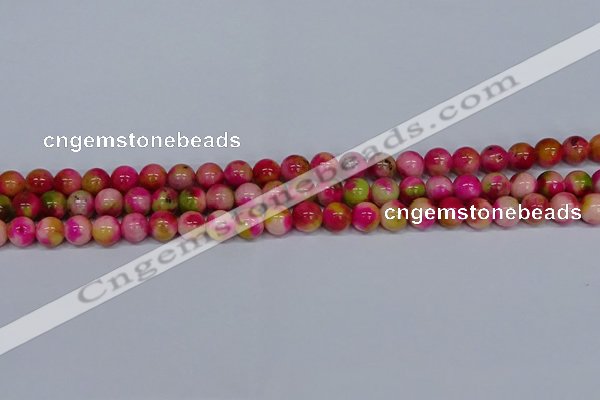 CMJ514 15.5 inches 8mm round rainbow jade beads wholesale