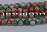 CMJ533 15.5 inches 4mm round rainbow jade beads wholesale