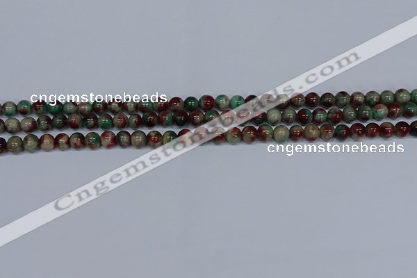 CMJ568 15.5 inches 4mm round rainbow jade beads wholesale