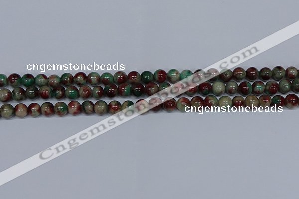 CMJ569 15.5 inches 6mm round rainbow jade beads wholesale