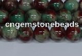 CMJ570 15.5 inches 8mm round rainbow jade beads wholesale