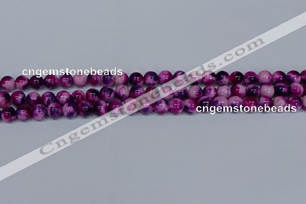 CMJ584 15.5 inches 8mm round rainbow jade beads wholesale