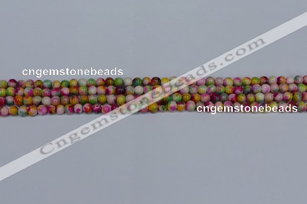 CMJ589 15.5 inches 4mm round rainbow jade beads wholesale