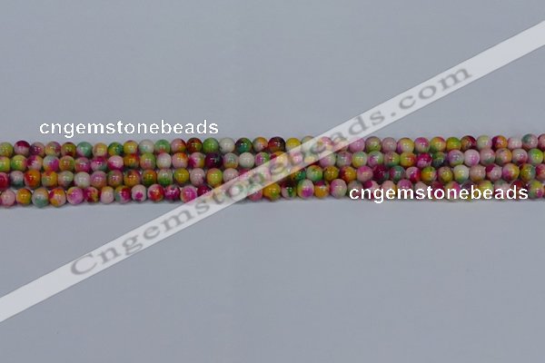 CMJ589 15.5 inches 4mm round rainbow jade beads wholesale