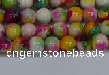 CMJ590 15.5 inches 6mm round rainbow jade beads wholesale