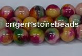 CMJ591 15.5 inches 8mm round rainbow jade beads wholesale