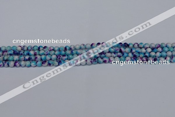 CMJ610 15.5 inches 4mm round rainbow jade beads wholesale