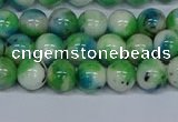 CMJ626 15.5 inches 8mm round rainbow jade beads wholesale