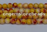 CMJ645 15.5 inches 4mm round rainbow jade beads wholesale