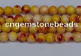 CMJ645 15.5 inches 4mm round rainbow jade beads wholesale