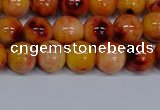 CMJ647 15.5 inches 8mm round rainbow jade beads wholesale