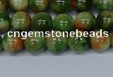 CMJ675 15.5 inches 8mm round rainbow jade beads wholesale