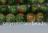 CMJ676 15.5 inches 10mm round rainbow jade beads wholesale