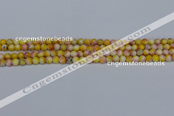 CMJ695 15.5 inches 6mm round rainbow jade beads wholesale