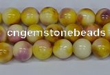 CMJ696 15.5 inches 8mm round rainbow jade beads wholesale