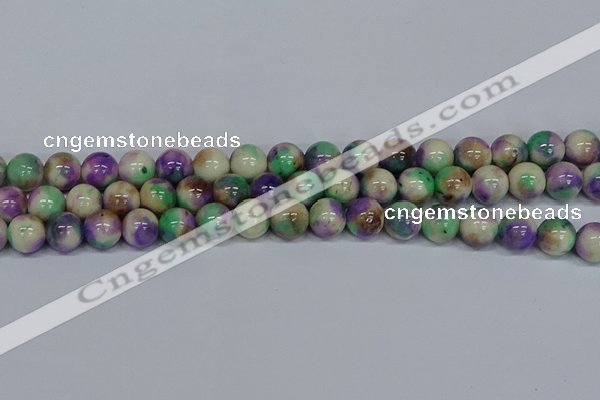 CMJ719 15.5 inches 12mm round rainbow jade beads wholesale