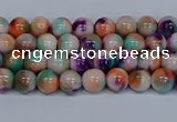 CMJ722 15.5 inches 4mm round rainbow jade beads wholesale