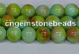 CMJ738 15.5 inches 8mm round rainbow jade beads wholesale