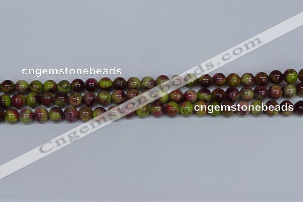 CMJ745 15.5 inches 8mm round rainbow jade beads wholesale