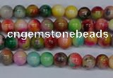 CMJ750 15.5 inches 4mm round rainbow jade beads wholesale