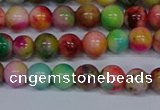 CMJ751 15.5 inches 6mm round rainbow jade beads wholesale