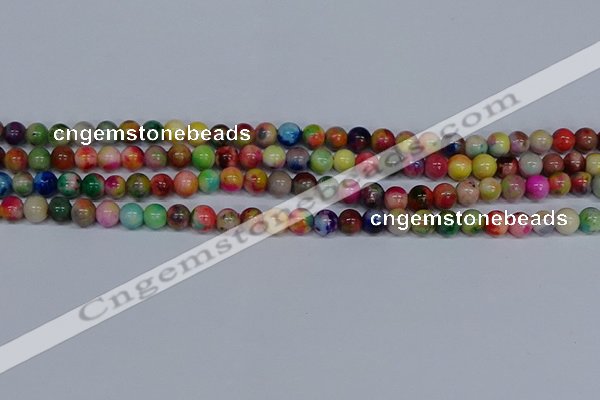 CMJ751 15.5 inches 6mm round rainbow jade beads wholesale